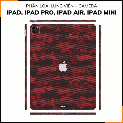 Dán skin ipad , ipad pro, ipad air , ipad mini full body và camera chính hãng 3M - MAMBA RED  - SK-B03-02 phụ kiện điện thoại huỳnh tân store