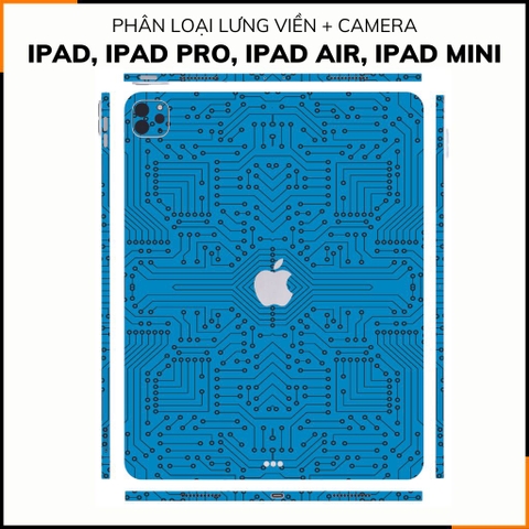 Dán skin ipad , ipad pro, ipad air , ipad mini full body và camera chính hãng 3M - ELECTRIC BLUE -  SK B01 07 phụ kiện điện thoại huỳnh tân store