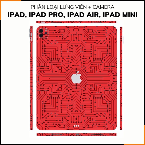 Dán skin ipad , ipad pro, ipad air , ipad mini full body và camera chính hãng 3M - ELECTRIC RED -  SK B01 05 phụ kiện điện thoại huỳnh tân store