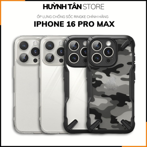 Ốp lưng iphone 16 Pro Max RINGKE chính hãng trong suốt chống sốc FUSION X chống ố vàng huỳnh tân store