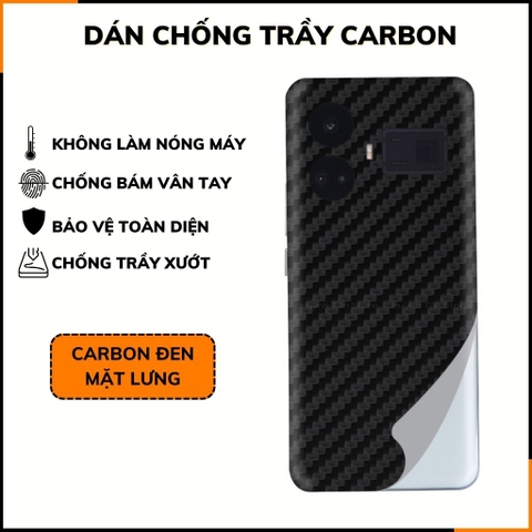 Miếng dán realme gt 5 carbon trong và đen chống trầy xướt chống bám vân tay phụ kiện điện thoại huỳnh tân store