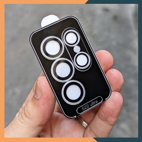 Combo viền và kính cường lực camera kuzoom s22 ultra chính hãng trong suốt bảo vệ cho 5 lens phụ kiện huỳnh tân store