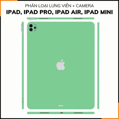 Dán skin ipad , ipad pro, ipad air , ipad mini full body và camera chính hãng 3M - PASTEL SEAFOAM GREEN - SK-A02-02 phụ kiện điện thoại huỳnh tân store