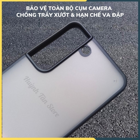Ốp lưng samsung s22 chống sốc bảo vệ camera chống vân tay nhám viền màu ver 2 phụ kiện điện thoại huỳnh tân store