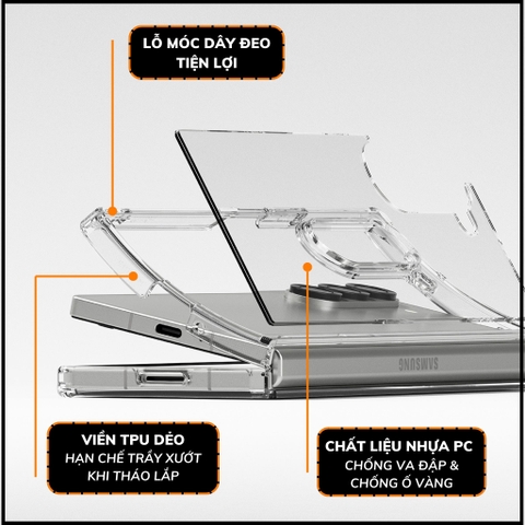 Ốp lưng samsung z fold 7, zfold 6 RINGKE chính hãng trong suốt chống sốc FUSION chống ố vàng phụ kiện huỳnh tân store