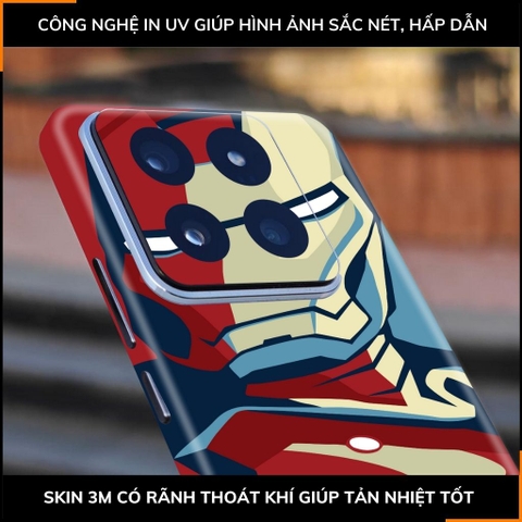Dán skin điện thoại Xiaomi Mi 14 , Mi 14 Pro full body và camera nhập khẩu chính hãng USA in hình IRON MAN - SKD I06 phụ kiện điện thoại huỳnh tân store