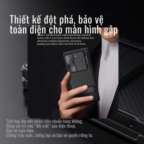 Ốp lưng Samsung Z Fold 6 nắp trượt bảo vệ camera Nillkin CamShield Pro