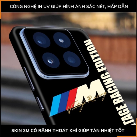 Dán skin điện thoại Xiaomi Mi 14 , Mi 14 Pro full body và camera nhập khẩu chính hãng USA in hình VINTAGE RACING - SKD O10 phụ kiện điện thoại huỳnh tân store
