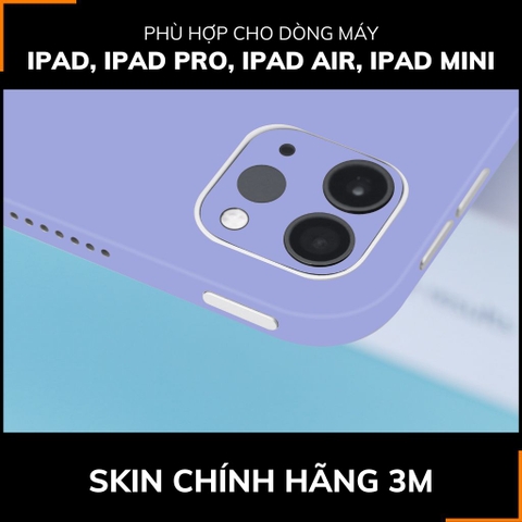 Dán skin ipad , ipad pro, ipad air , ipad mini full body và camera chính hãng 3M - PASTEL PURPLE -  SK A02 05 phụ kiện điện thoại huỳnh tân store