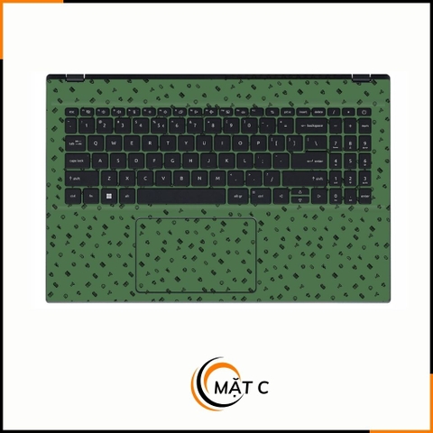 Dán skin laptop asus, dell , acer, hp, msi chính hãng ORAFOL nhập khẩu ĐỨC - SKIN 3M - LAPTOP - MANY STICKER GREEN  - SK B14 05 phụ kiện điện thoại huỳnh tân store
