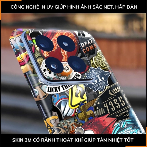 Dán skin điện thoại Xiaomi Mi 14 , Mi 14 Pro full body và camera nhập khẩu chính hãng USA in hình STICKER BOOM - SKD L16 phụ kiện điện thoại huỳnh tân store