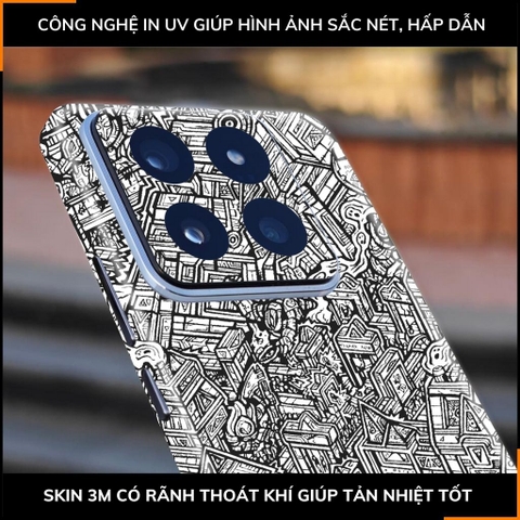 Dán skin điện thoại Xiaomi Mi 14 , Mi 14 Pro full body và camera nhập khẩu chính hãng USA in hình ROBOT CITY - SKD U02 phụ kiện điện thoại huỳnh tân store