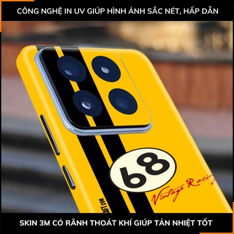 Dán skin điện thoại Xiaomi Mi 14 , Mi 14 Pro full body và camera nhập khẩu chính hãng USA in hình VINTAGE RACING - SKD O03 phụ kiện điện thoại huỳnh tân store