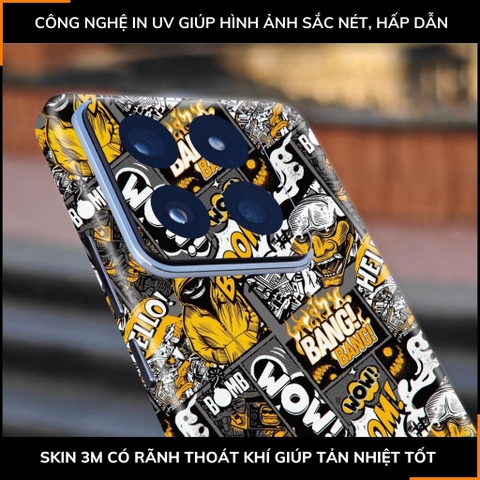 Dán skin điện thoại Xiaomi Mi 14 , Mi 14 Pro full body và camera nhập khẩu chính hãng USA in hình STICKER BOOM - SKD L05 phụ kiện điện thoại huỳnh tân store