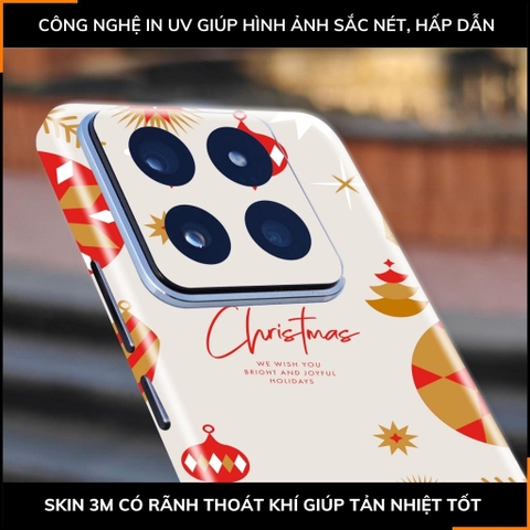 Dán skin điện thoại Xiaomi Mi 14 , Mi 14 Pro full body và camera nhập khẩu chính hãng USA in hình MERRY CHRISTMAS - SKD P20 phụ kiện điện thoại huỳnh tân store