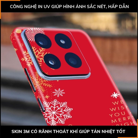 Dán skin điện thoại Xiaomi Mi 14 , Mi 14 Pro full body và camera nhập khẩu chính hãng USA in hình MERRY CHRISTMAS - SKD P25 phụ kiện điện thoại huỳnh tân store