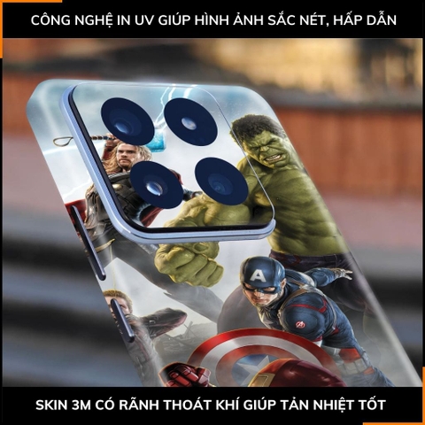 Dán skin điện thoại Xiaomi Mi 14 , Mi 14 Pro full body và camera nhập khẩu chính hãng USA in hình MAVEL - SKD M07 phụ kiện điện thoại huỳnh tân store