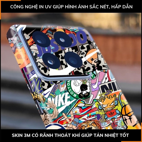 Dán skin điện thoại Xiaomi Mi 14 , Mi 14 Pro full body và camera nhập khẩu chính hãng USA in hình STICKER BOOM - SKD L09 phụ kiện điện thoại huỳnh tân store