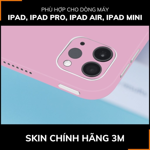 Dán skin ipad , ipad pro, ipad air , ipad mini full body và camera chính hãng 3M - PASTEL PINK -  SK A02 06 phụ kiện điện thoại huỳnh tân store