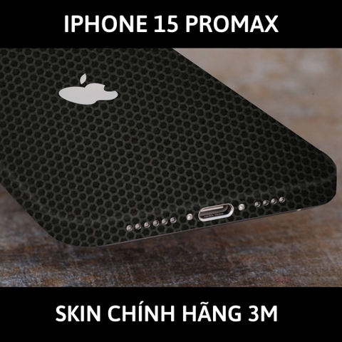 Dán skin điện thoại Iphone 15 Pro, Iphone 15 Pro Max full body và camera nhập khẩu chính hãng USA phụ kiện điện thoại huỳnh tân store - Matrix Black - Warp Skin Collection