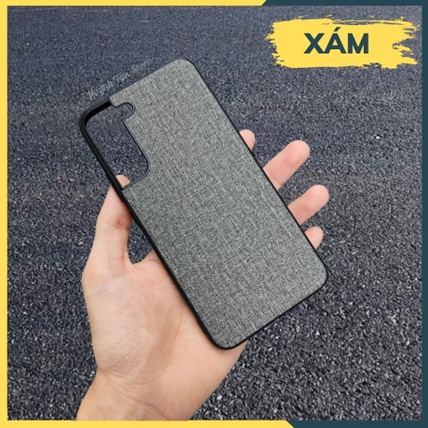 Ốp lưng samsung s22 plus chống vân tay nhựa cứng viền đen vải jean 1 màu phụ kiện điện thoại huỳnh tân store