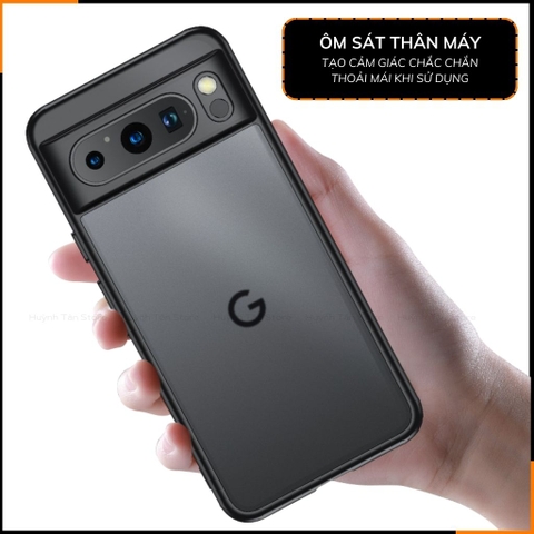 Ốp lưng google pixel 8 pro chống sốc chống vân tay NHÁM VIỀN MÀU VER 2 bảo vệ camera phụ kiện huỳnh tân store