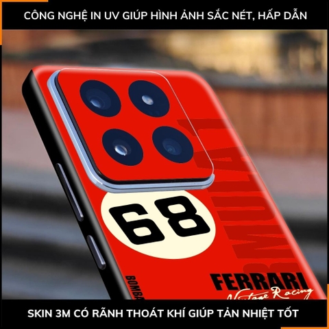 Dán skin điện thoại Xiaomi Mi 14 , Mi 14 Pro full body và camera nhập khẩu chính hãng USA in hình VINTAGE RACING - SKD O15 phụ kiện điện thoại huỳnh tân store