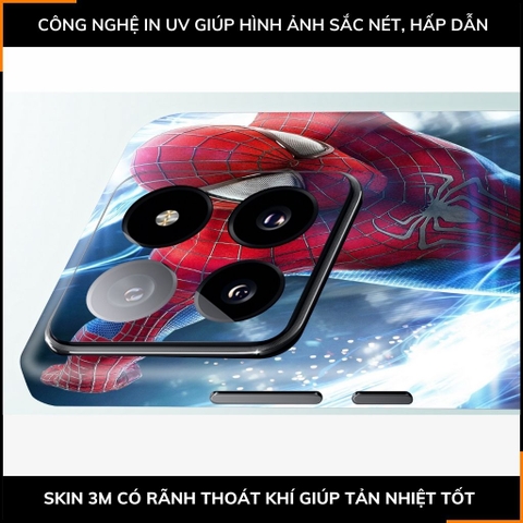 Dán skin điện thoại Xiaomi Mi 14 , Mi 14 Pro full body và camera nhập khẩu chính hãng USA in hình  SPIDER MAN - SKD V15 phụ kiện điện thoại huỳnh tân store