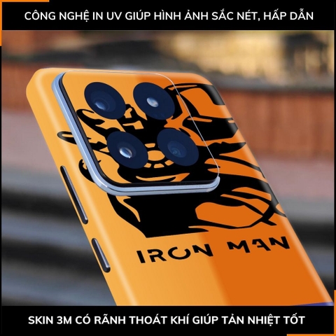 Dán skin điện thoại Xiaomi Mi 14 , Mi 14 Pro full body và camera nhập khẩu chính hãng USA in hình IRON MAN - SKD I04 phụ kiện điện thoại huỳnh tân store