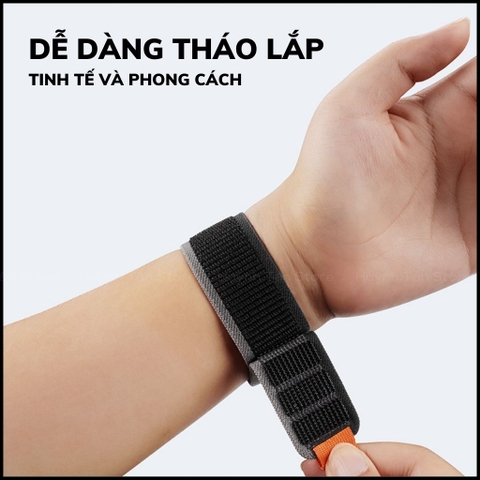 Dây đồng hồ thông minh apple watch series 9 8 7 6 5 4 3 se ultra chất liệu dệt nylon cao cấp yj series chính hãng duxducis