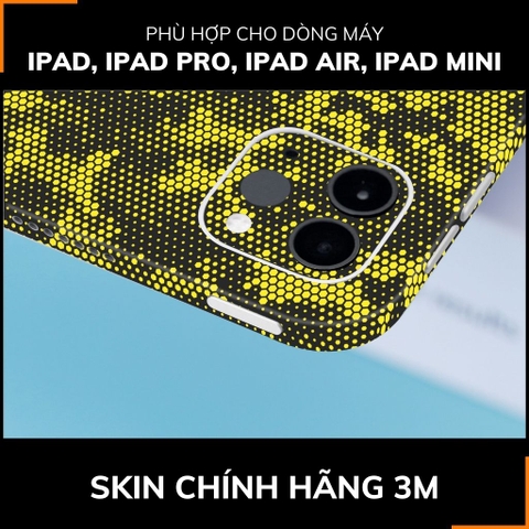 Dán skin ipad , ipad pro, ipad air , ipad mini full body và camera chính hãng 3M - MAMBA YELLOW -  SK B03 06 phụ kiện điện thoại huỳnh tân store