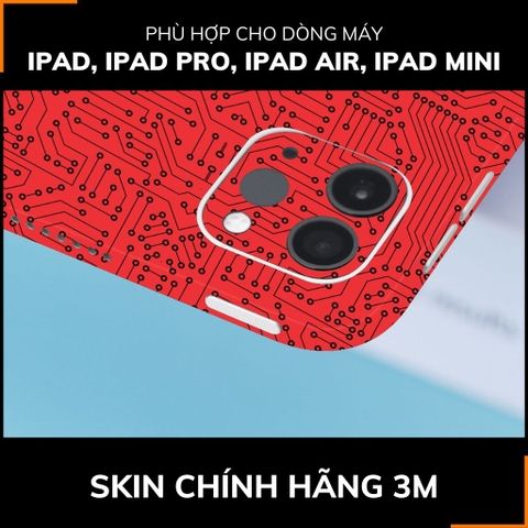 Dán skin ipad , ipad pro, ipad air , ipad mini full body và camera chính hãng 3M - ELECTRIC RED -  SK B01 05 phụ kiện điện thoại huỳnh tân store