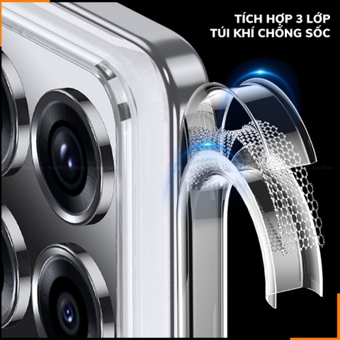 Ốp lưng xiaomi 14t Mi 14t pro chống sốc CLEAR COLOR VER 4 trong suốt không ố vàng bảo vệ camera phụ kiện huỳnh tân sto