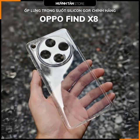 Ốp lưng oppo find x8 silicon GOR trong suốt chính hãng bảo vệ camera phụ kiện huỳnh tân store