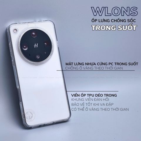 Ốp lưng oppo find x8 ultra x8 pro x8s plus x7 ultra x6 x5 chống sốc chính hãng WLONS phụ kiện huỳnh tân store