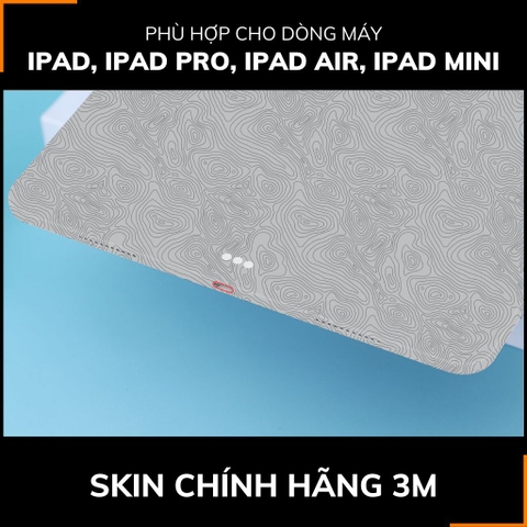 Dán skin ipad , ipad pro, ipad air , ipad mini full body và camera chính hãng 3M - MAP GREY -  SK B13 03 phụ kiện điện thoại huỳnh tân store