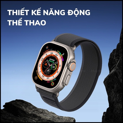 Dây đồng hồ thông minh apple watch series 9 8 7 6 5 4 3 se ultra chất liệu dệt nylon cao cấp yj series chính hãng duxducis