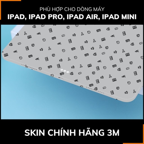 Dán skin ipad , ipad pro, ipad air , ipad mini full body và camera chính hãng 3M - MANY STICKER GREY -  SK B14 03 phụ kiện điện thoại huỳnh tân store