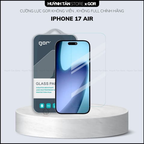 Kính cường lực iphone 17 pro max, 17 pro, 17 air trong suốt KHÔNG FULL MÀN chống bám vân tay chính hãng GOR phụ kiện điện thoại huỳnh tân store