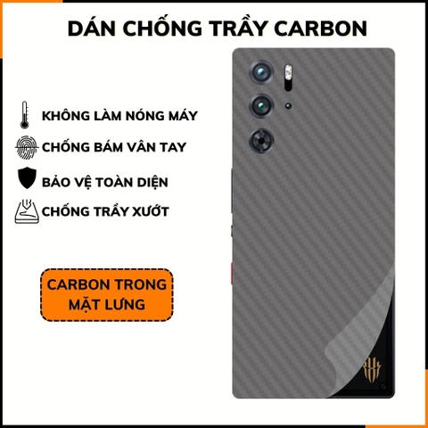 Miếng dán redmagic 9 pro carbon trong và đen chống trầy xướt chống bám vân tay phụ kiện điện thoại huỳnh tân store