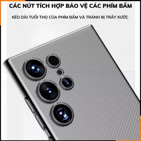 Ốp lưng Samsung S24, S24 plus, S24 ultra, s23 ultra TPU vân sóng chéo siêu mỏng ôm sát thân máy bảo vệ camera MATTE HUTA
