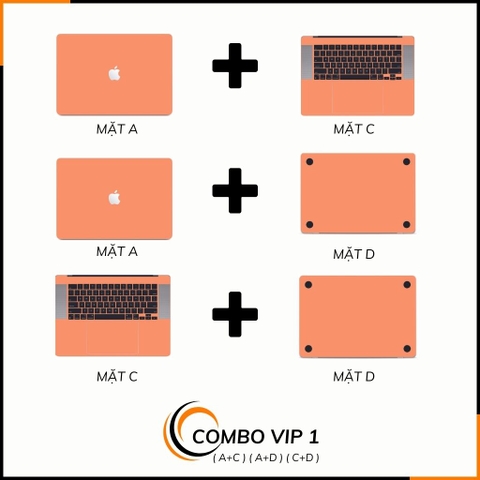 Dán skin macbook pro, macbook air chính hãng 3M nhập khẩu USA - SKIN 3M - MACBOOK - PASTEL ORANGE  - SK A01 07 phụ kiện điện thoại huỳnh tân store