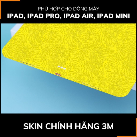 Dán skin ipad , ipad pro, ipad air , ipad mini full body và camera chính hãng 3M -MAP YELLOW -  SK B13 06 phụ kiện điện thoại huỳnh tân store