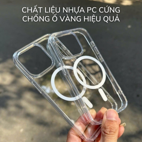 Ốp lưng IPhone 14 15 16 Pro Max Trong Suốt LIKGUS hỗ trợ sạc không dây chống sốc chống ố vàng