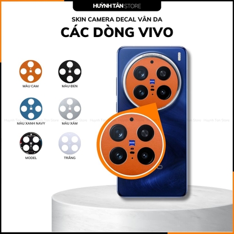 Miếng dán camera vivo x200 pro mini x100 pro x100 ultra skin mccal vân da in logo máy ảnh chống trầy xướt bảo vệ camera