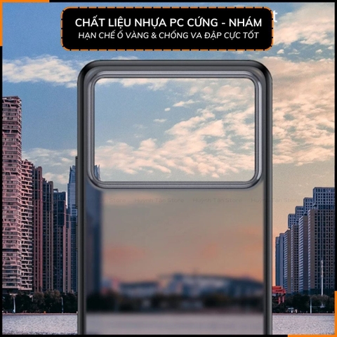 Ốp lưng xiaomi redmi k70 k70 pro chống sốc chống vân tay NHÁM VIỀN MÀU VER 2 bảo vệ camera phụ kiện huỳnh tân store