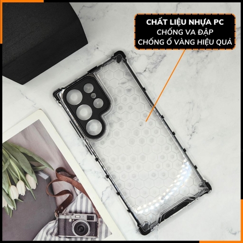 Ốp lưng samsung s23 ultra bee case vân tổ ong chống va đập chống ố vàng bảo vệ camera phụ kiện điện thoại huỳnh tân store
