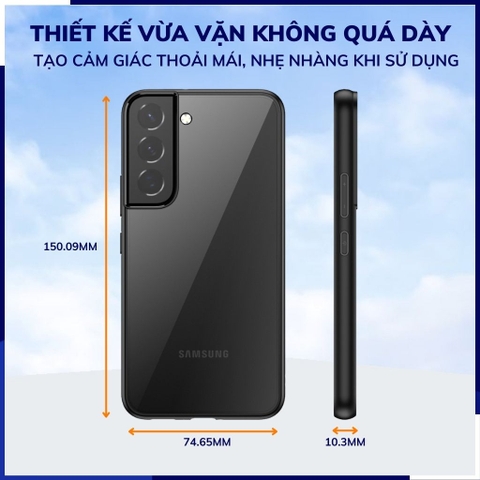 Ốp lưng s22 plus clear color ver 1 viền màu mặt lưng trong suốt không ố vàng bảo vệ camera phụ kiện huỳnh tân store