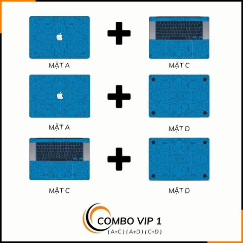 Dán skin macbook pro, macbook air chính hãng 3M nhập khẩu USA - SKIN 3M - MACBOOK - ELECTRIC BLUE  - SK B01 07 phụ kiện điện thoại huỳnh tân store