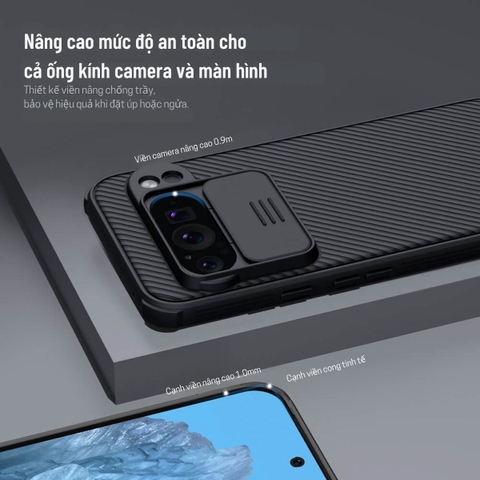 Ốp lưng Google Pixel 8/ 8 Pro/ 9 Pro nắp trượt bảo vệ camera Nillkin CamShield Pro
